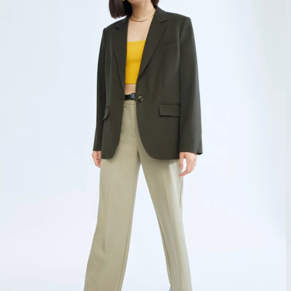 Aritzia Babaton AGENCY BLAZER in Dark Olive